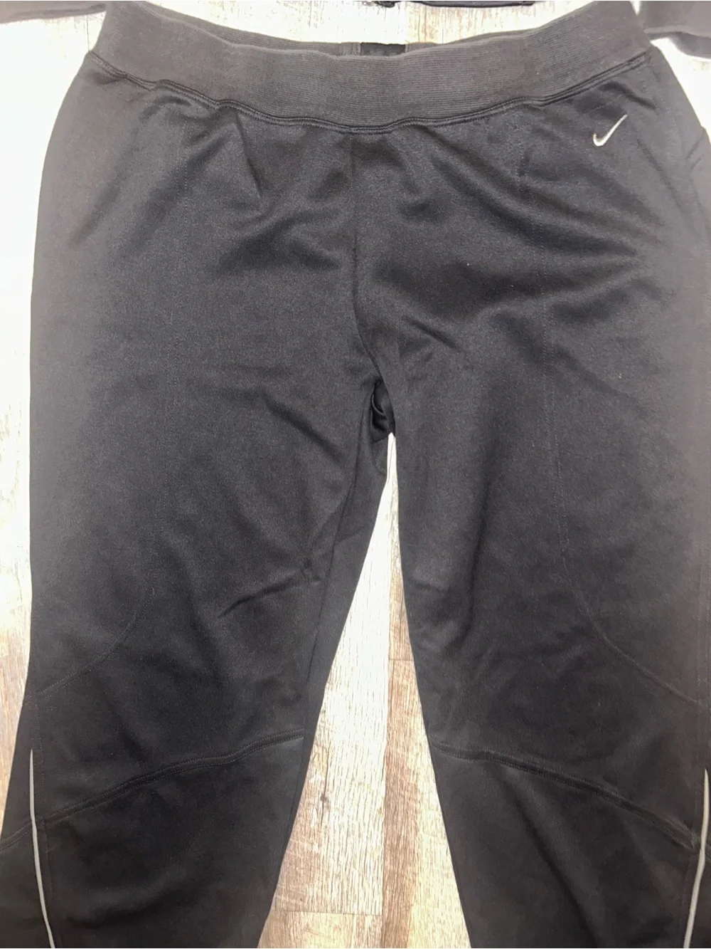 Nike Women’s XS Tracksuit Set Black Thermal Chevron Zip Jacket Straight Pants